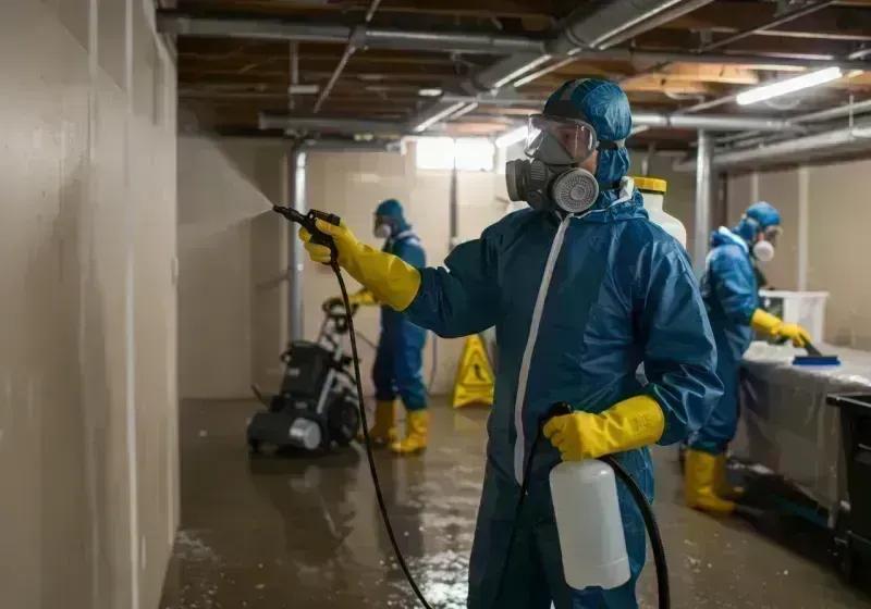 Basement Sanitization and Antimicrobial Treatment process in Girard, IL